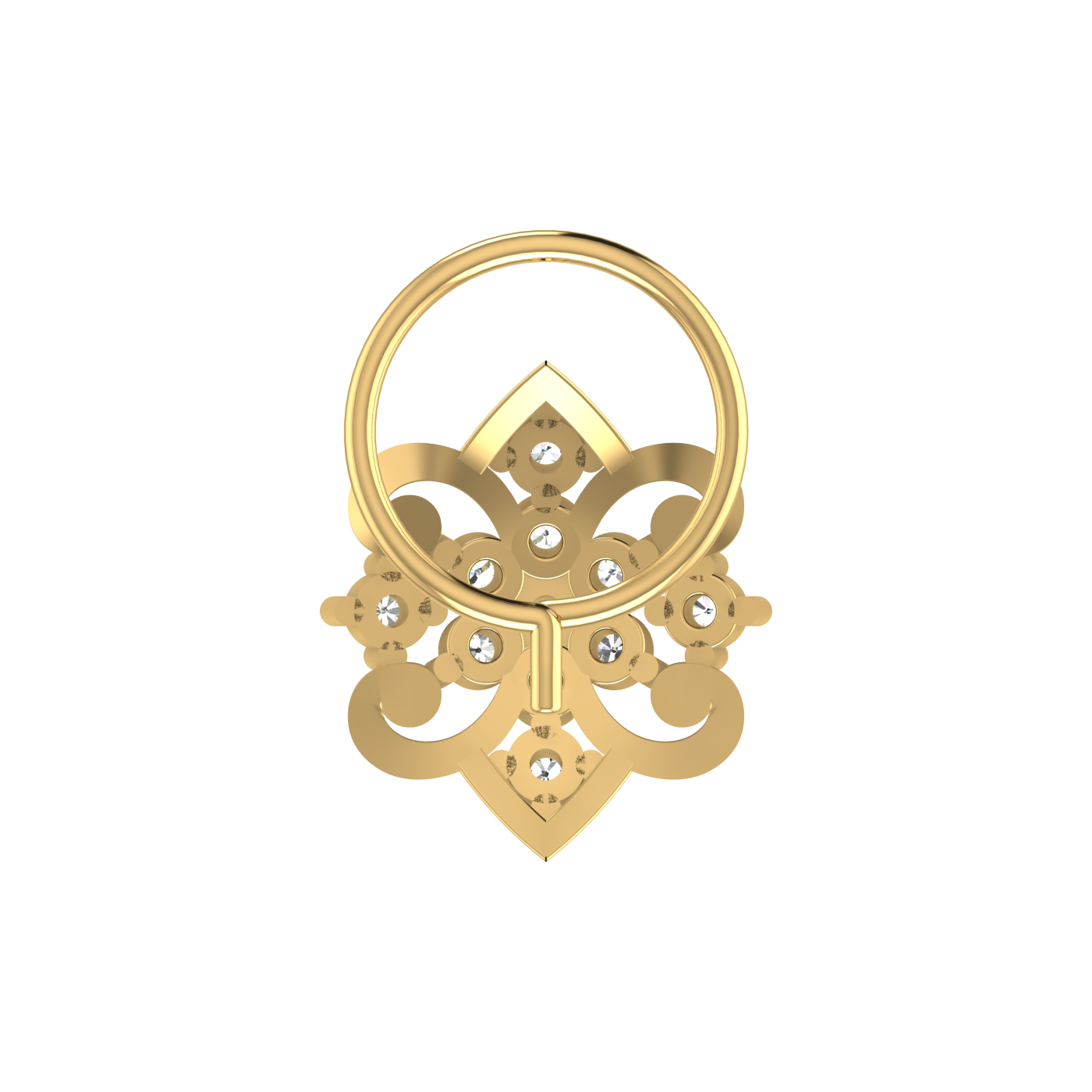 0.14 Carat Natural Diamond Nose Pin - HI Color, VS-SI Clarity.